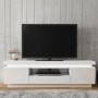 Evoque LED Light Effects White High Gloss TV Unit