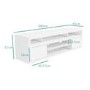 Large White High Gloss TV Unit with Soundbar Shelf -  Neo