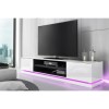 Large White Gloss TV Stand with&#160;LED Lighting - Evoque