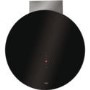 CDA EVQ7BL Level 3 Circular 70cm Chimney Cooker Hood Stainless Steel And Black Glass