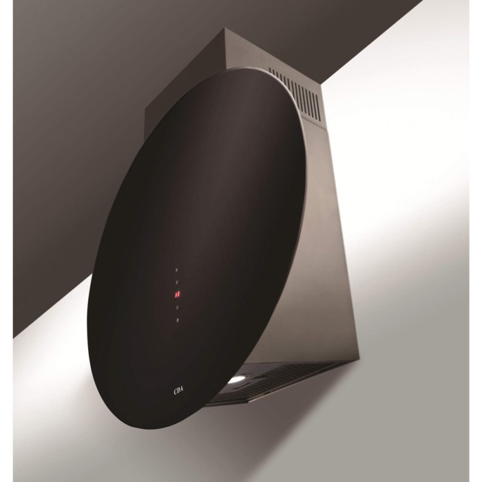 CDA EVQ7BL Level 3 Circular 70cm Chimney Cooker Hood Stainless Steel