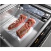 Miele EVS6114 14cm High Vacuum Drawer For Sous Vide Cooking - Black Glass With Wide CleanSteel Trim