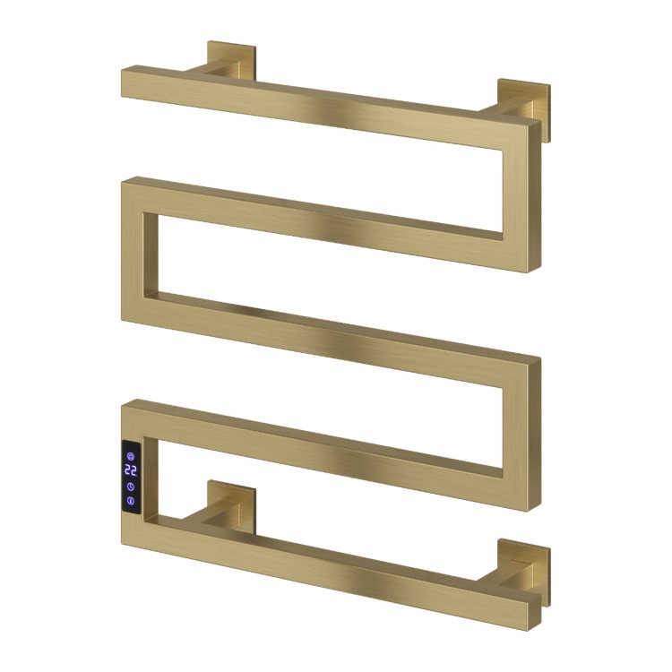 Reina Vispa Brass Designer Towel Radiator 510 x 500mm