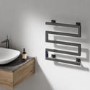 Reina Vispa Gunmetal Grey Designer Towel Radiator 510 x 500mm