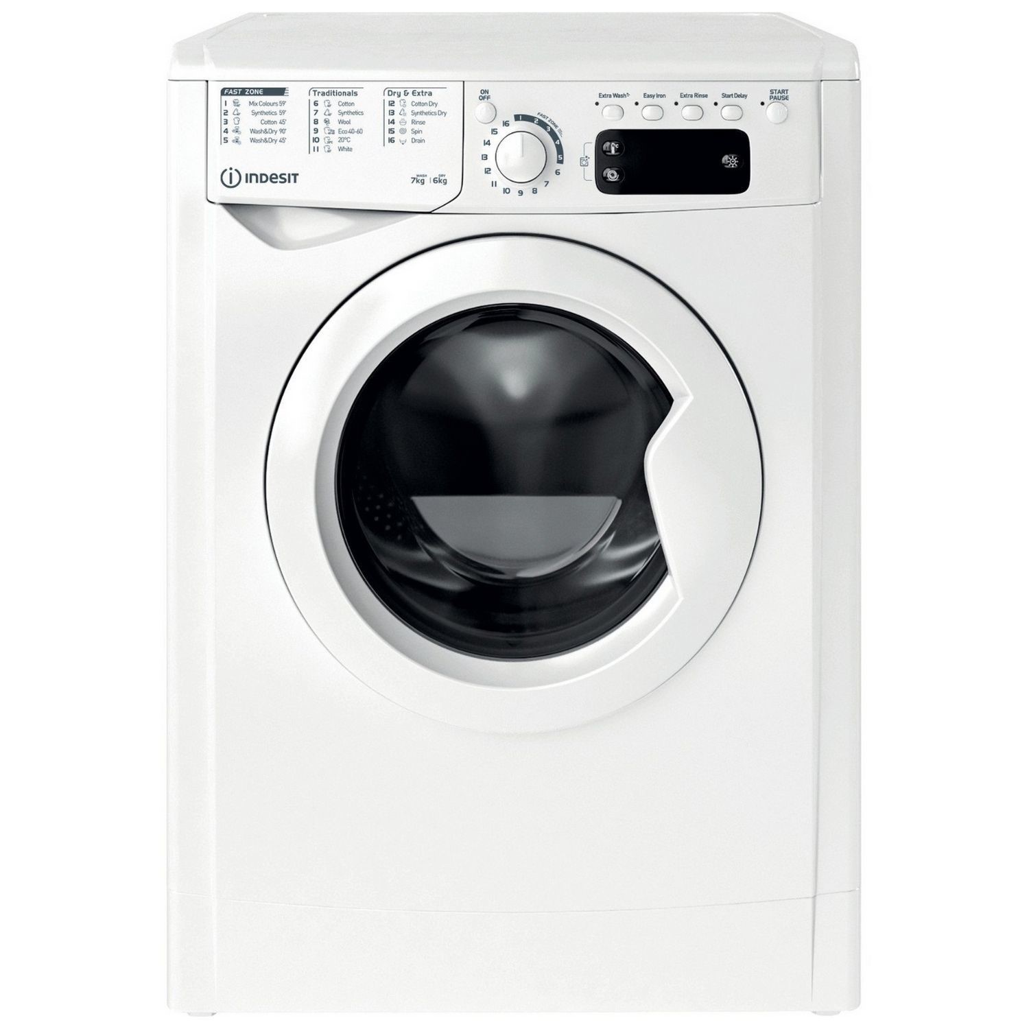 Indesit EWDE761483WUK 7kg Wash 6kg Dry 1400rpm Washer Dryer - White