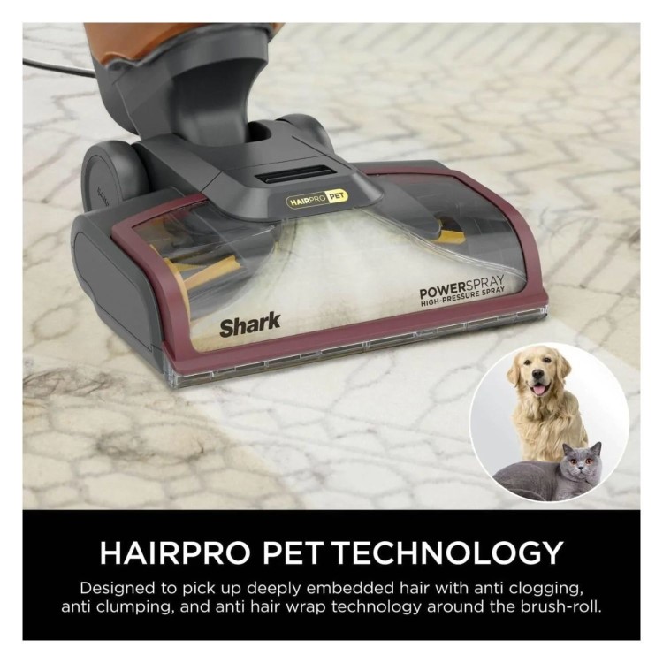 Shark EX220UK CarpetXpert HairPro Pet Deep Carpet Cleaner – Grey & Burgundy Carpet Washer