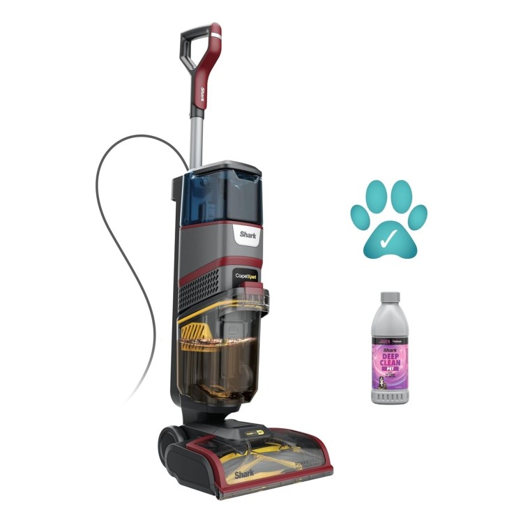 Shark EX220UK CarpetXpert HairPro Pet Deep Carpet Cleaner – Grey & Burgundy Carpet Washer