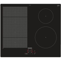 Siemens EX611BEB1E iQ700 60cm Touch Control 4 Zone Induction Hob With Flex Zone - Black With Front And Side Bevelled Edges