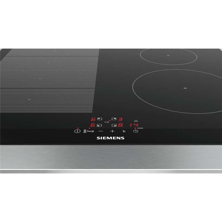 Siemens EX675BEB1E iQ700 Flexinduction 60cm 4 Zone Induction Hob with Bevelled Front Edge