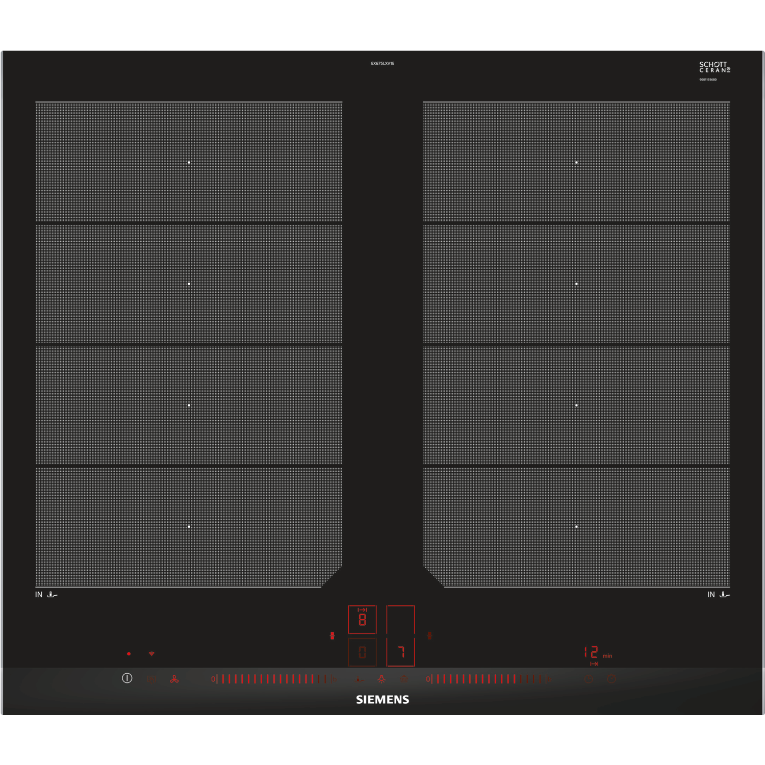 Siemens iQ700 60cm 4 Zone Induction Hob with Dual CombiZones