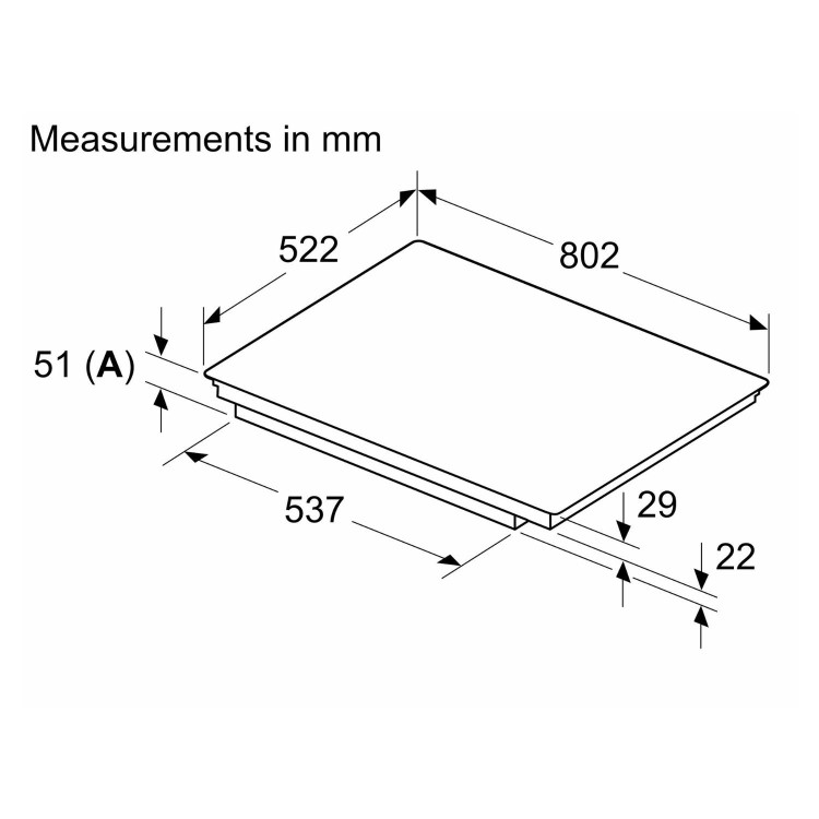 Siemens iQ700 80cm 4 Zone Induction Hob