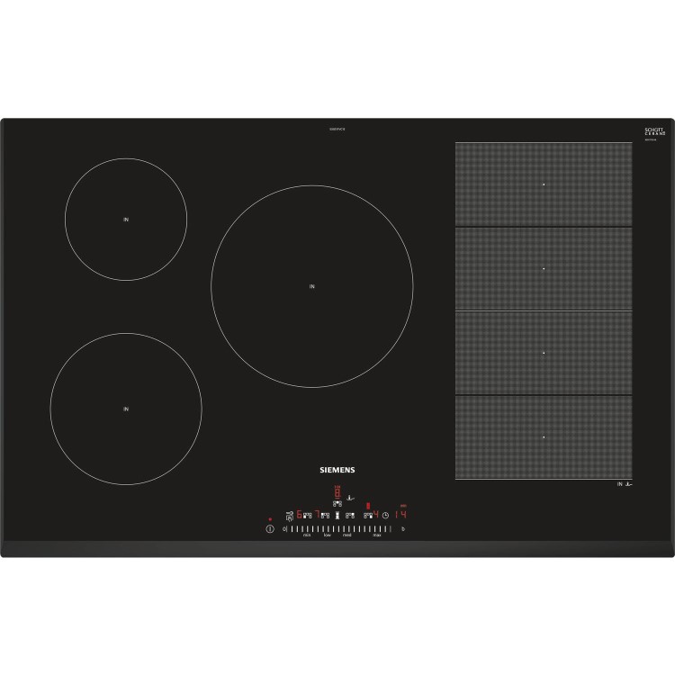 Siemens iQ700 80cm 5 Zone Induction Hob with CombiZone