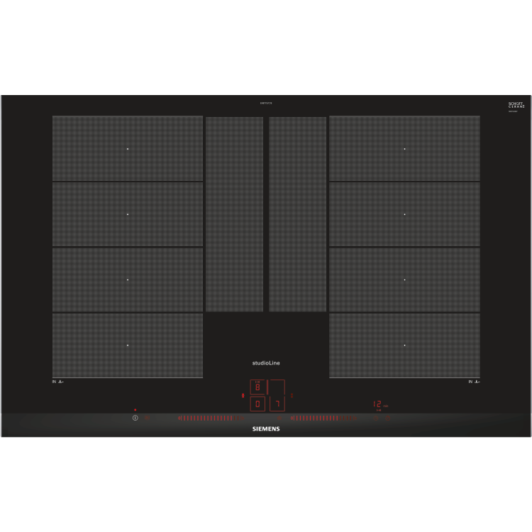 GRADE A1 - Siemens EX877LYC1E StudioLine Touch Control 81cm Four Zone Induction Hob Black With 2 FlexInduction Zones