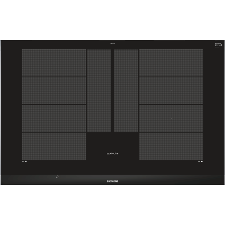 GRADE A1 - Siemens EX877LYC1E StudioLine Touch Control 81cm Four Zone Induction Hob Black With 2 FlexInduction Zones