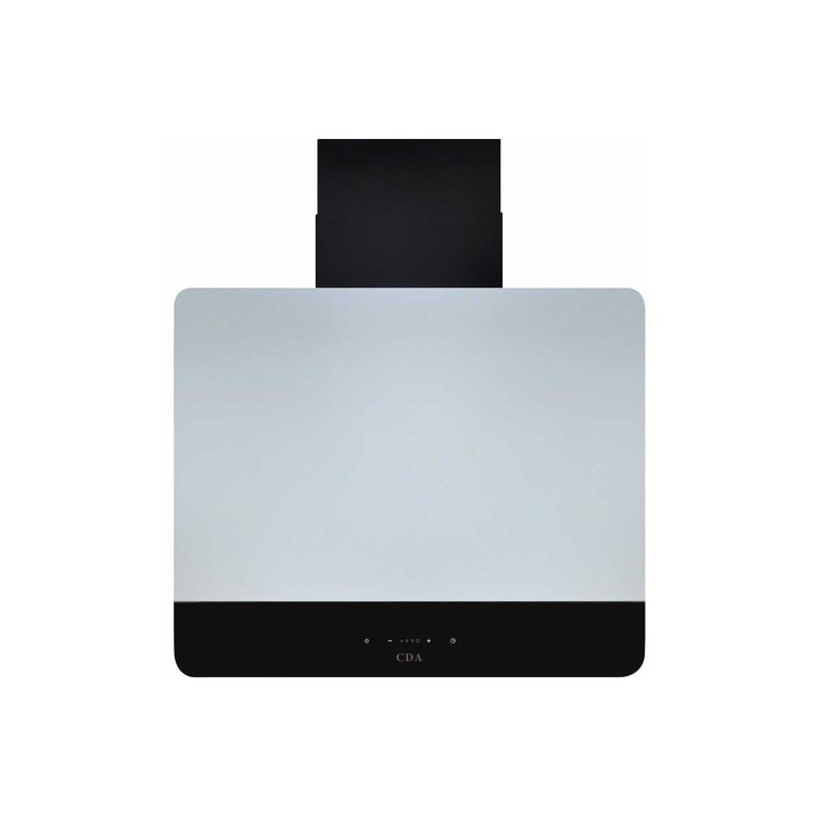 CDA EXA60SI 60cm Designer Angled Cooker Hood With Touch Control -  Silver