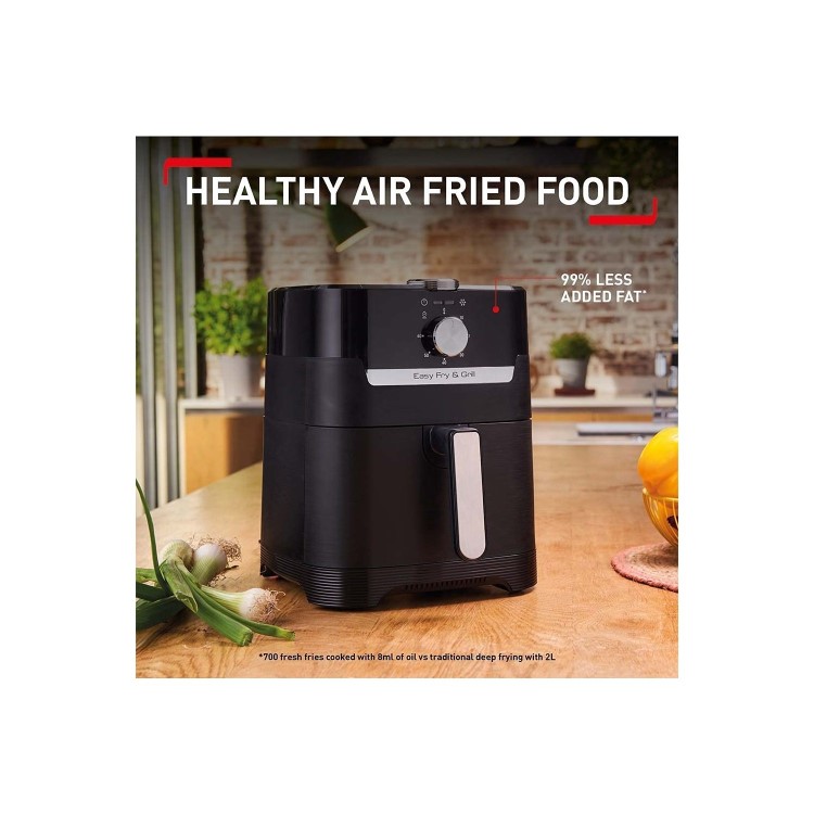 Tefal Easy Fry Classic 2-in-1 Air Fryer & Grill - Black