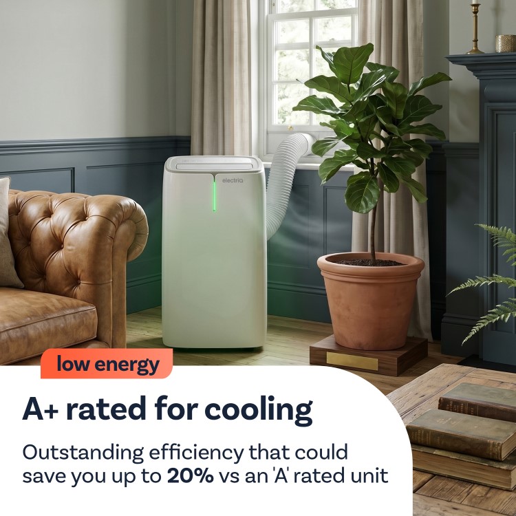 electriQ EcoPlus 12000 BTU  A+ Low Energy  Smart Quiet Portable AC & Heater