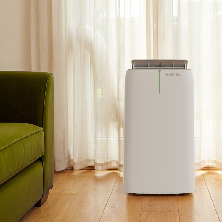 electriQ EcoSilent 10000 BTU Smart Portable Air Conditioner HEPA-Ready with Quiet DC Fan & Sleep Mode