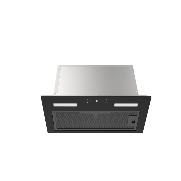 electriQ 52cm Canopy Cooker Hood with Gesture Controls - Black