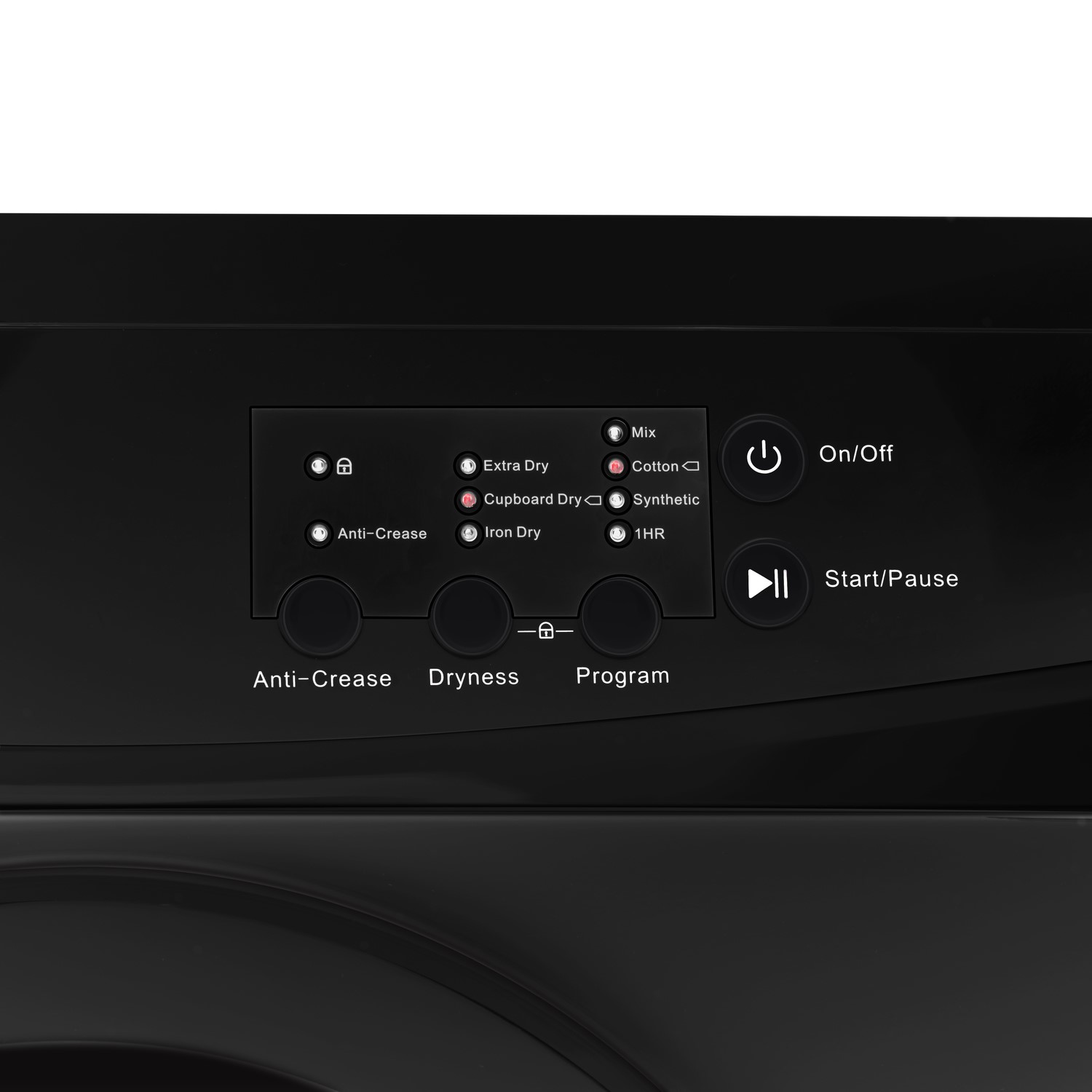 electriQ Freestanding 7kg Vented Tumble Dryer Black Eiqtd7black