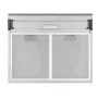 Refurbished electriQ Eiqtmvisorsteel 60cm Top & Rear Venting Visor Cooker Hood Stainless Steel