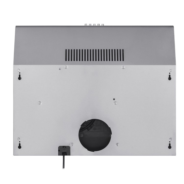 Refurbished electriQ Eiqtmvisorsteel 60cm Top & Rear Venting Visor Cooker Hood Stainless Steel