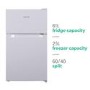 Refurbished electriQ Eiqucffwh Freestanding 86 Litre 60/40 Fridge Freezer