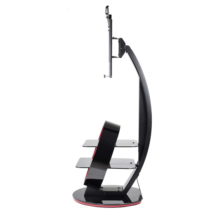 Ateca Circle Black and Red Cantilever TV Stand - up to 50 Inch