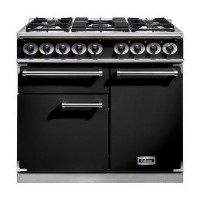 Falcon Deluxe 100cm Double Oven Dual Fuel Range Cooker - Black
