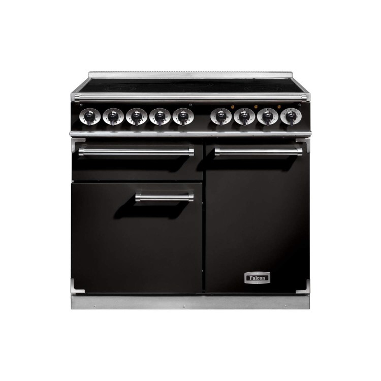 Falcon Deluxe 100cm Electric Range Cooker with Induction Hob - Black