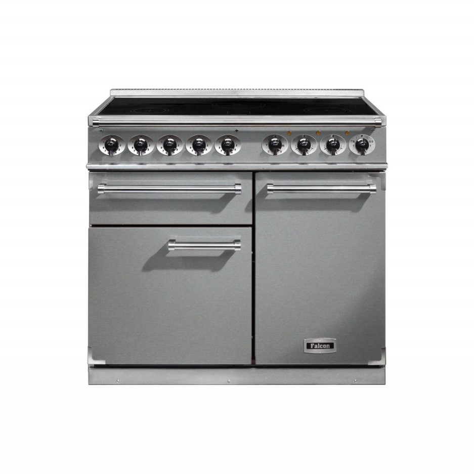 Falcon 98220 1000 Deluxe 100cm Electric Range Cooker With Induction Hob Stainless Steel