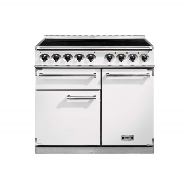 Falcon 100150 - 1000 Deluxe 100cm Electric Range Cooker With Induction Hob- White