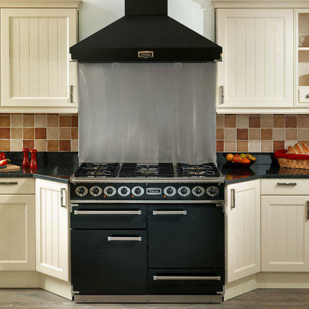Falcon Deluxe 110cm Dual Fuel Range Cooker - Black & Brass