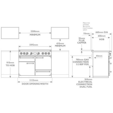 Falcon Deluxe 110cm Electric Induction Range Cooker - Stainless Steel
