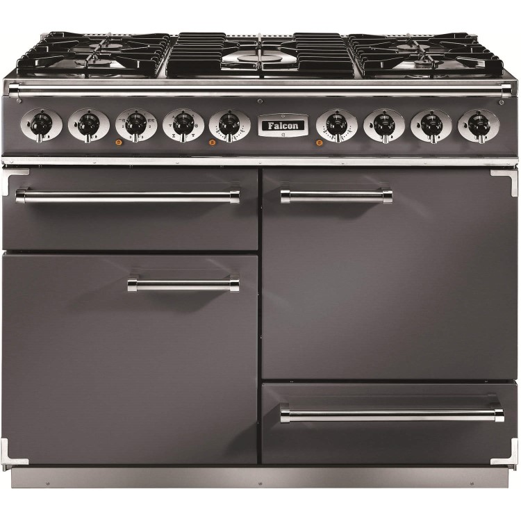 Falcon Deluxe 110cm Dual Fuel Range Cooker - Slate Grey