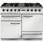 Falcon 82300 - 1092 Deluxe 110cm Dual Fuel Range Cooker - White And Nickel - Matt Pan Stands