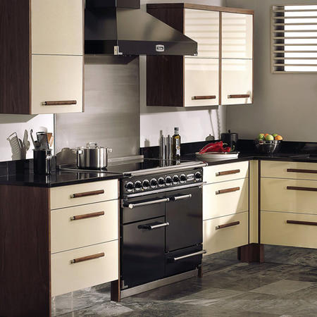 Falcon Deluxe 110cm Electric Range Cooker with Induction Hob - Black & Chrome