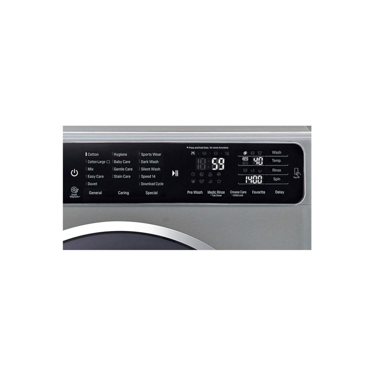 LG F14U1TCN6 Direct Drive 8KG 1400rpmFreestanding Washing Machine stainless steel