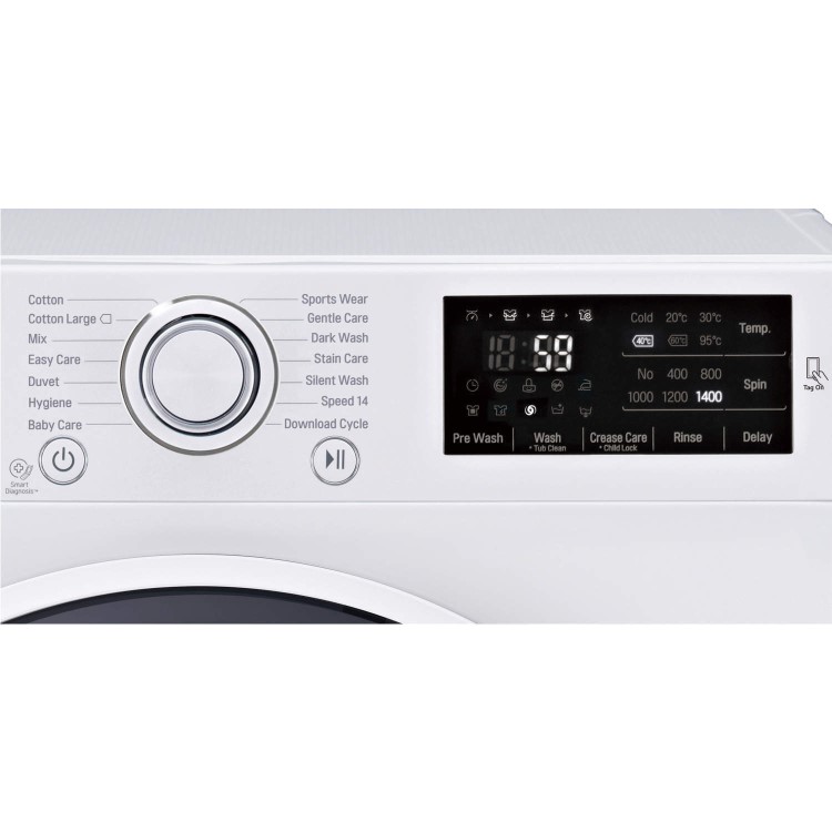 LG F14U2TDN0 8kg 1400rpm 6Motion Direct Drive Freestanding Washing Machine White