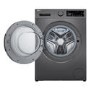 LG Steam 8kg 1200rpm Washing Machine - Dark Silver