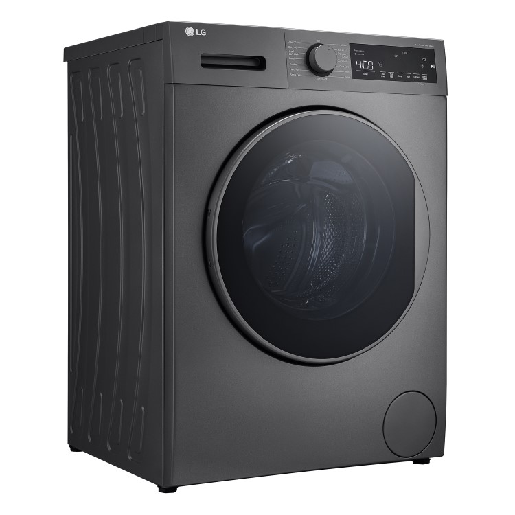 LG Steam 8kg 1200rpm Washing Machine - Dark Silver