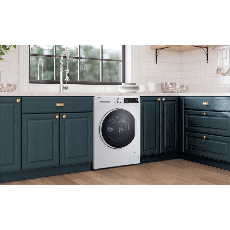 Refurbished LG Steam 8kg 1200rpm Washing Machine - White