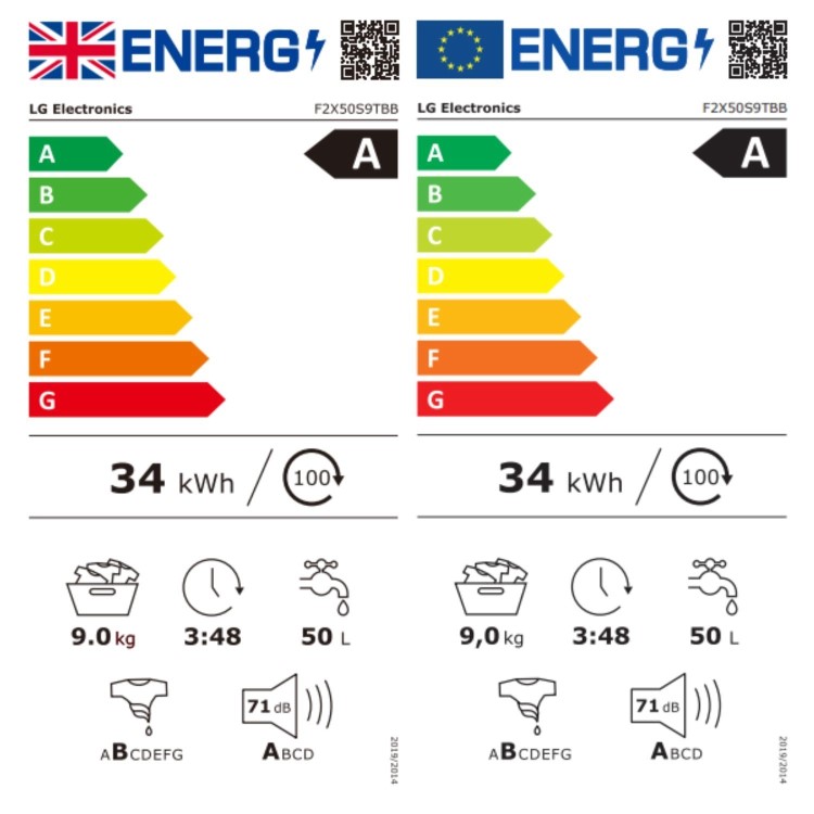 LG VX50 Series Counter-Depth MAX 9kg 1200rpm Washing Machine - Black