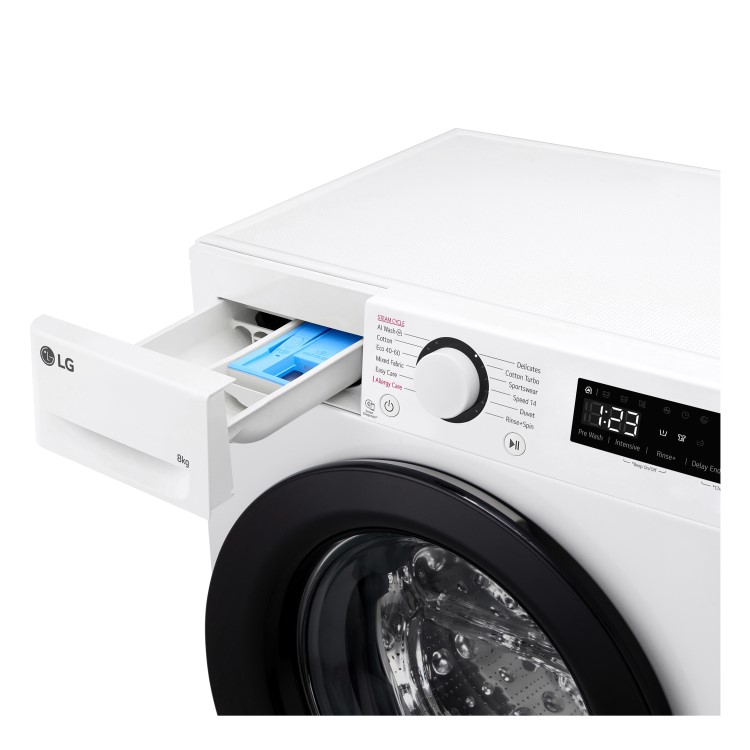 Refurbished LG TurboWash F2Y508WBLN1 Freestanding 8KG 1200 Spin Washing Machine White