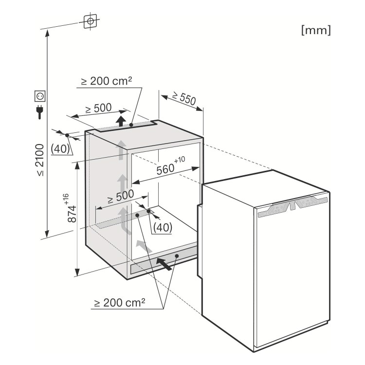 GRADE A1 - Miele F32202i 102 Litre In-column Integrated Freezer