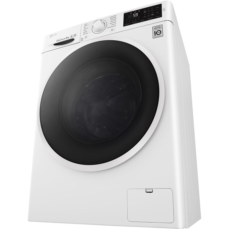 LG F4J608WN 8kg 1400rpm 6Motion Direct Drive Freestanding Washing Machine With Smart Thinq - White