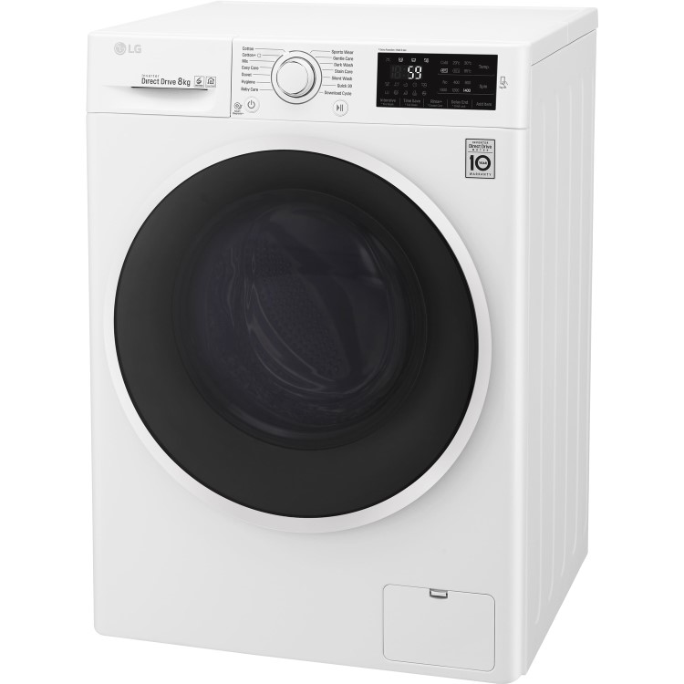 LG F4J608WN 8kg 1400rpm 6Motion Direct Drive Freestanding Washing Machine With Smart Thinq - White