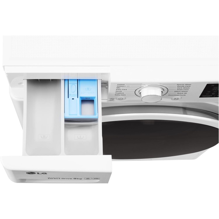 LG F4J609WN 9kg 1400rpm 6Motion Direct Drive Freestanding Washing Machine With Smart Thinq - White