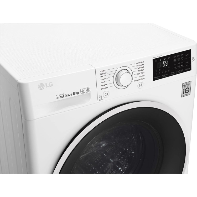 LG F4J609WN 9kg 1400rpm 6Motion Direct Drive Freestanding Washing Machine With Smart Thinq - White