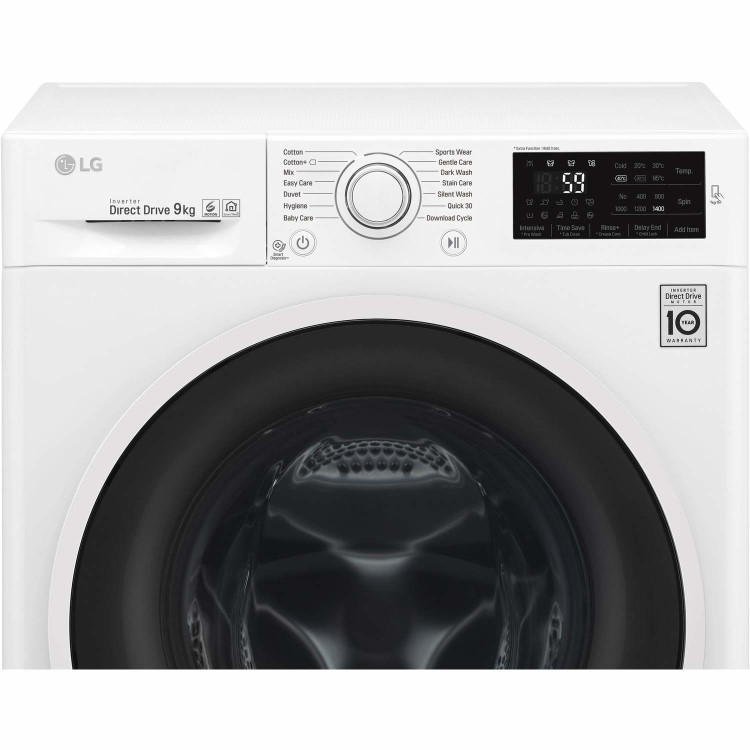 LG F4J609WN 9kg 1400rpm 6Motion Direct Drive Freestanding Washing Machine With Smart Thinq - White